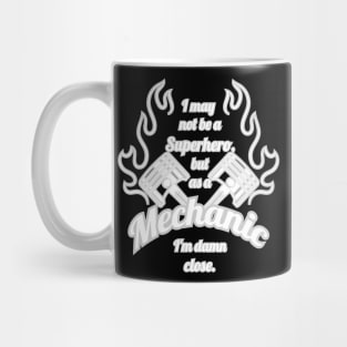 Superhero mechanic white Mug